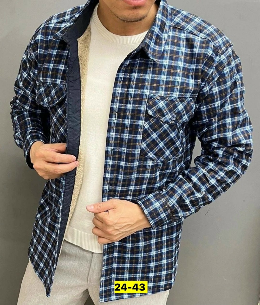 мужская рубашка,рубашка на меху,рубашка в клетку теплая h&h fashion,рубашка на флисе,рубашка теплая на флисе