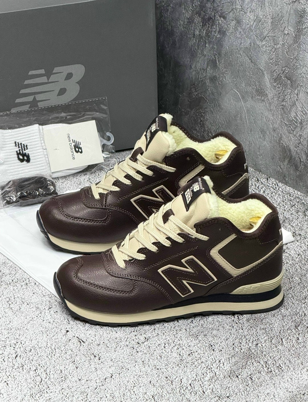кроссовки new balance 574 leather 'dark brown',кроссовки new balance 574 зимние коричневые,new balance 574 коричневые,коричневые кроссовки new balance 574,зимние кроссовки new balance 574