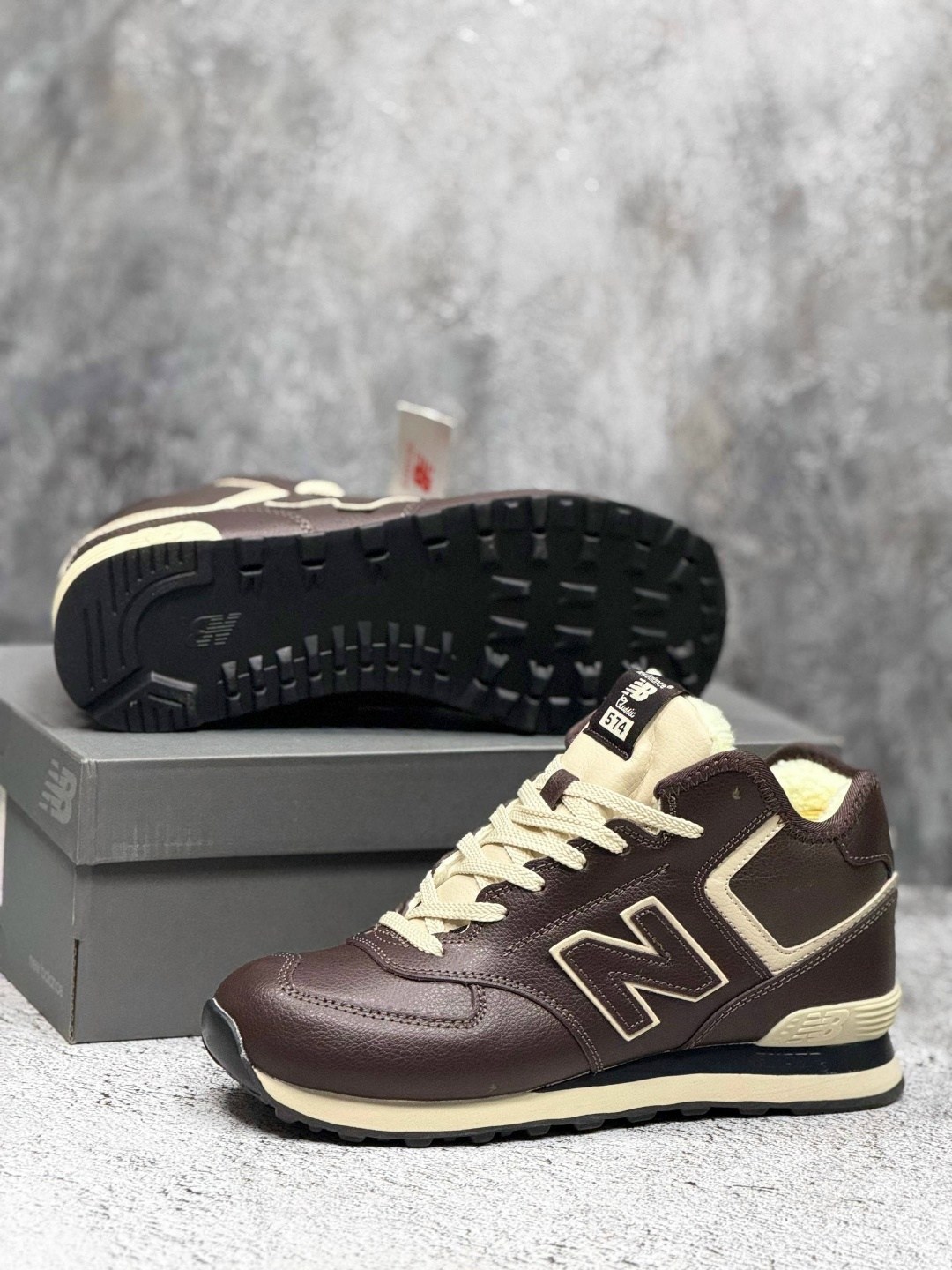 кроссовки new balance 574 leather 'dark brown',кроссовки new balance 574 зимние коричневые,new balance 574 коричневые,коричневые кроссовки new balance 574,зимние кроссовки new balance 574