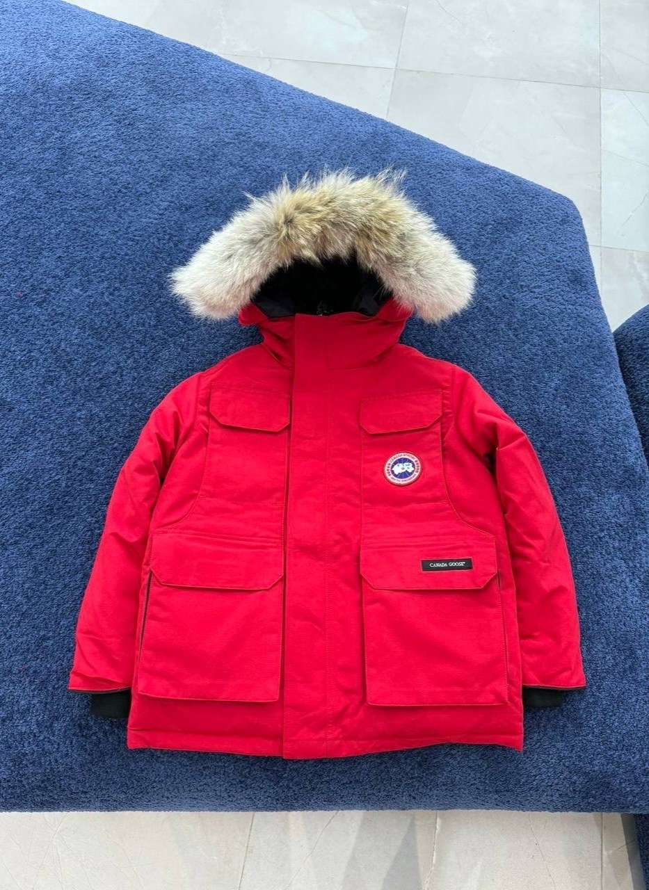 пуховик детский canada goose expedition красный,детская зимняя куртка canada goose,детский пуховик canada goose,пуховик canada goose,canada goose expedition parka