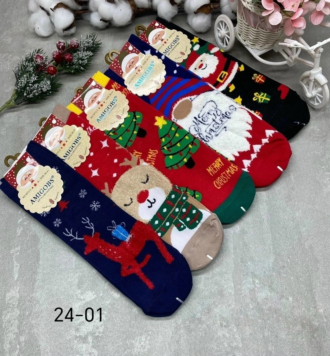 носки amigobs новый год 5 пар,новогодние женские носки,новогодние носки,носки женские,носки amigobs новогодние