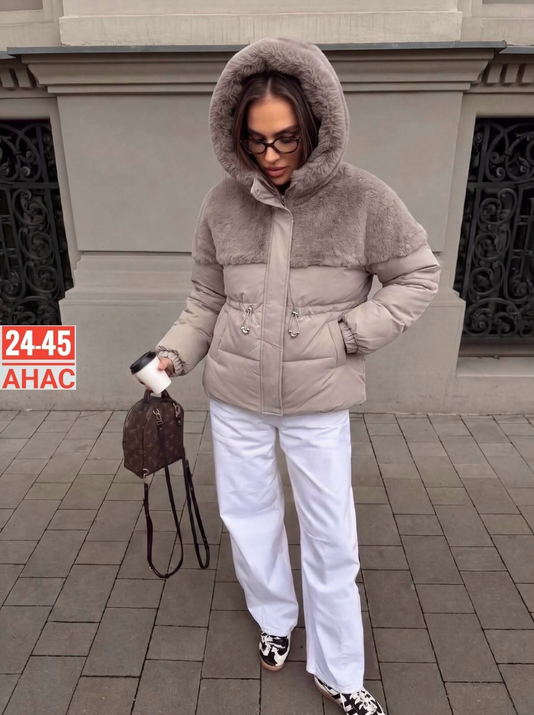 зимние куртки,стильные пуховики,пуховики с мехом,женская куртка,пуховик бежевый