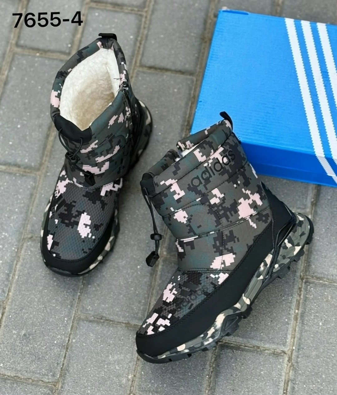 зимние сапоги,, женская зимняя,дутики adidas, зимняя