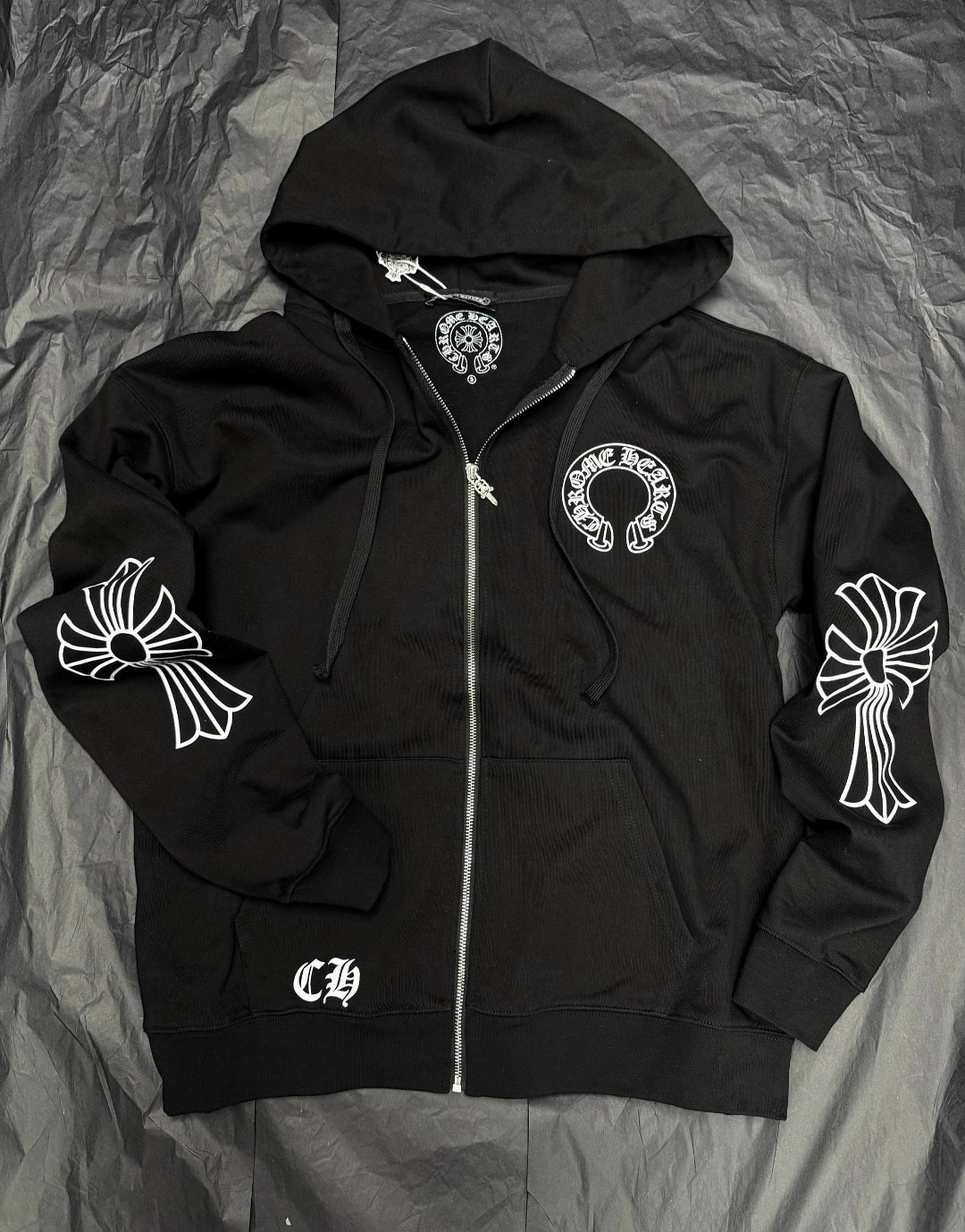 толстовка с капюшоном на молнии chrome hearts los angeles цвет черный,chrome hearts hoodie,chrome hearts zip up hoodie,chrome hearts худи,толстовка