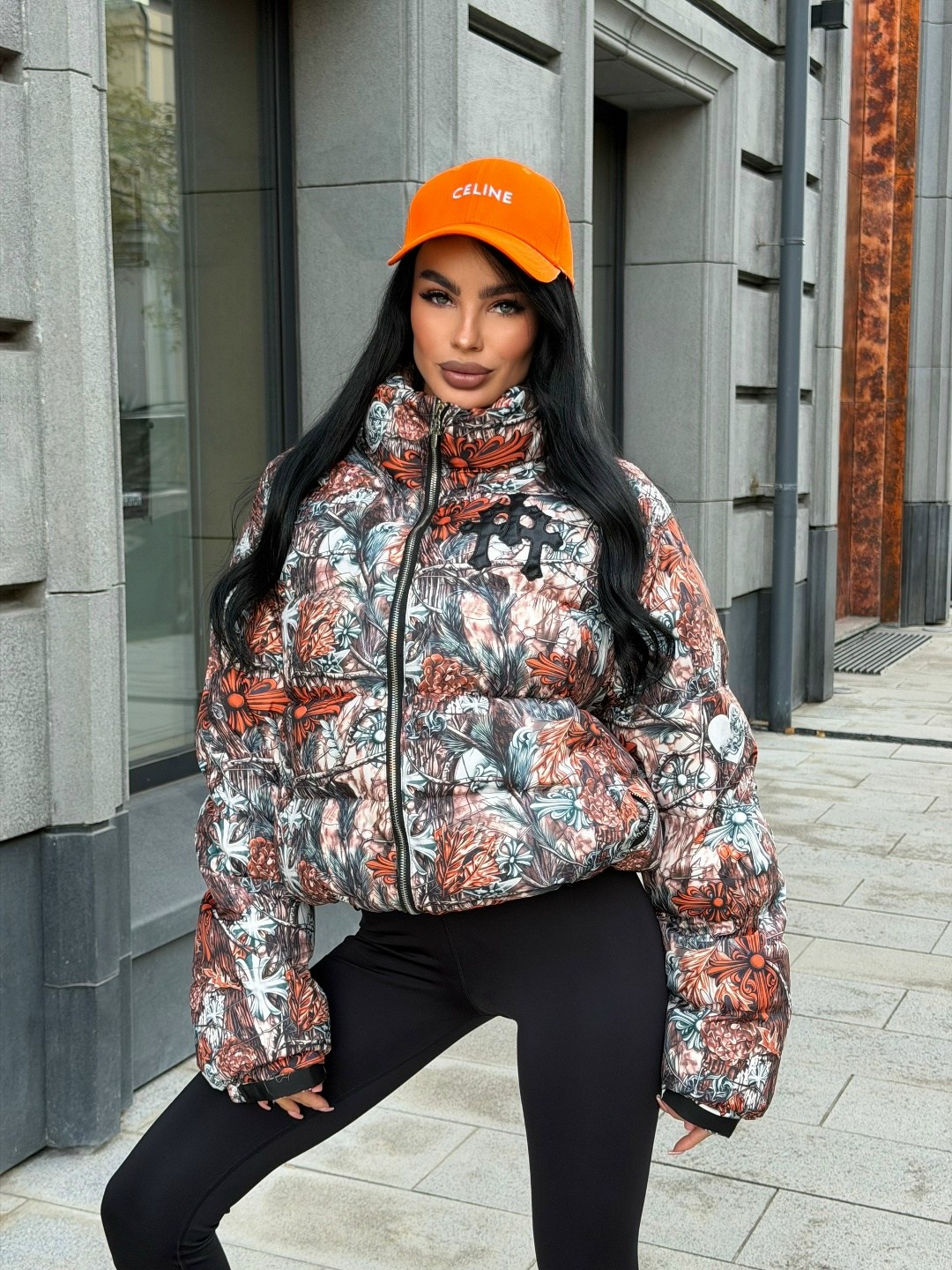 куртка теплая,куртка,куртка модная,пуховик с принтом,куртка с принтом