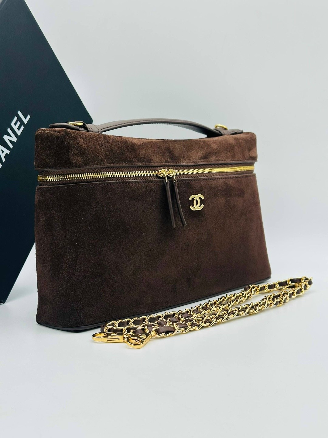 сумка chanel,брендовые сумочки,замшевая сумка,коричневая замшевая сумка,сумка мешок женская замша chanel