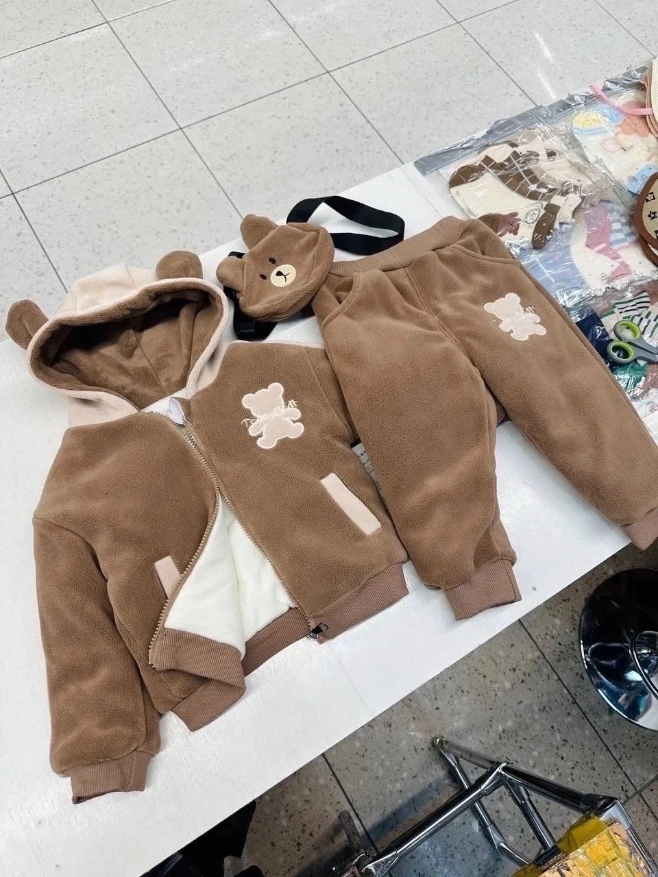 комплект детской одежды,костюм теплый,комплект одежды moocie,комплект одежды девочке,костюм для малыша