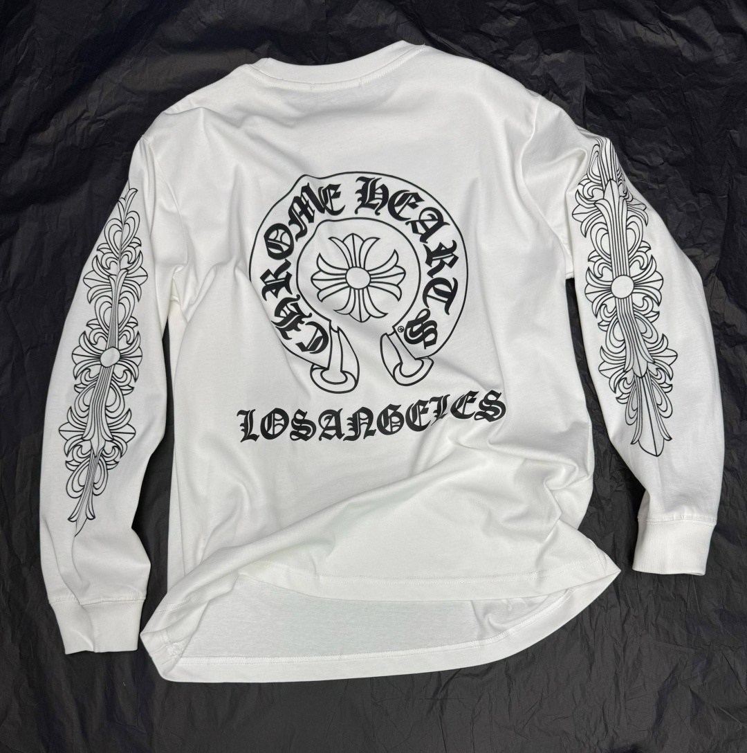 лонгслив chrome hearts,лонгслив белый,хром хартс лонгслив,лонгслив для мужчин,лонгслив