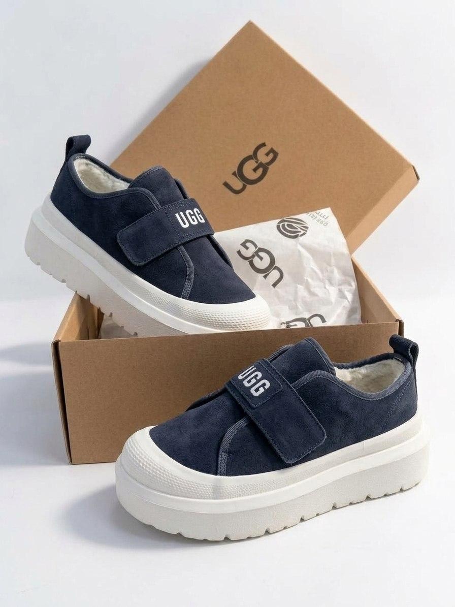 ,ugg кроссовки,зимние кеды ugg из натуральной замши на липучке,кеды ugg,слипоны с мехом