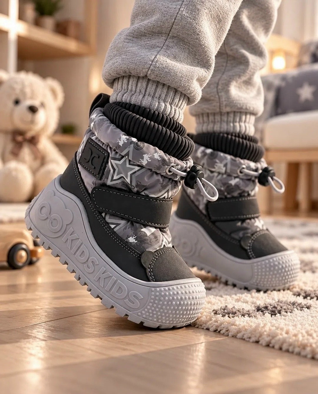 ,детские дутики,детская ,дутики для малышей indigo kids цвет розовый серый,дутики indigo kids