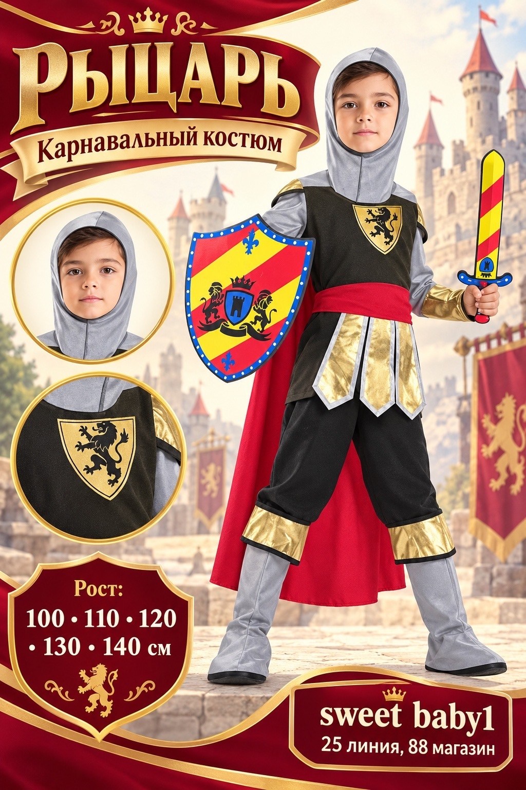 карнавальный костюм богатырь для мальчика,карнавальный костюм богатыря,карнавальный костюм богатыря для детей ростом 122-128 см,карнавальный новогодний костюм богатырь батик,костюм богатыря для мальчи