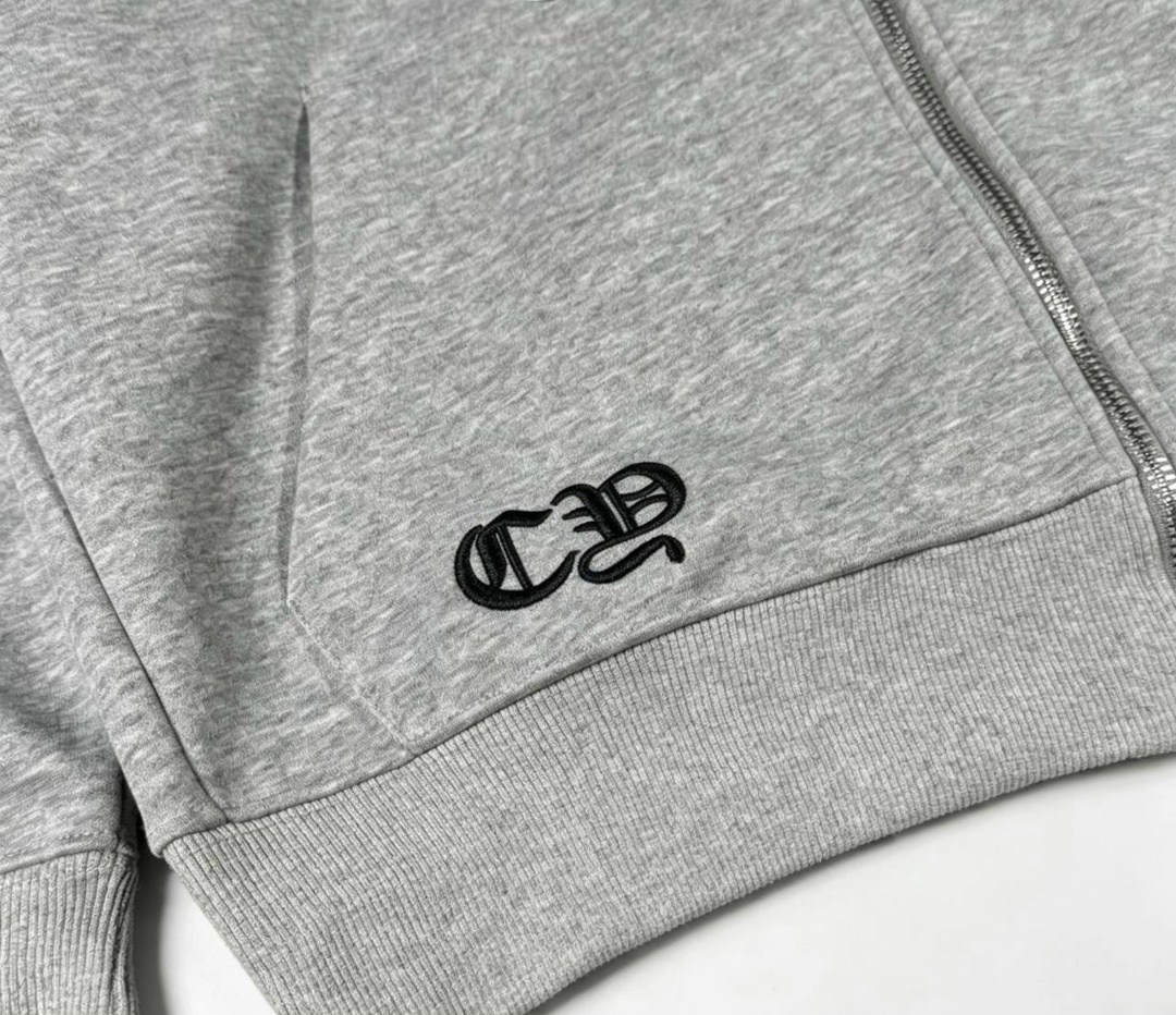 толстовка,толстовка с замком и капюшоном chrome hearts,chrome hearts zip up hoodie grey,толстовка с капюшоном,худи толстовка
