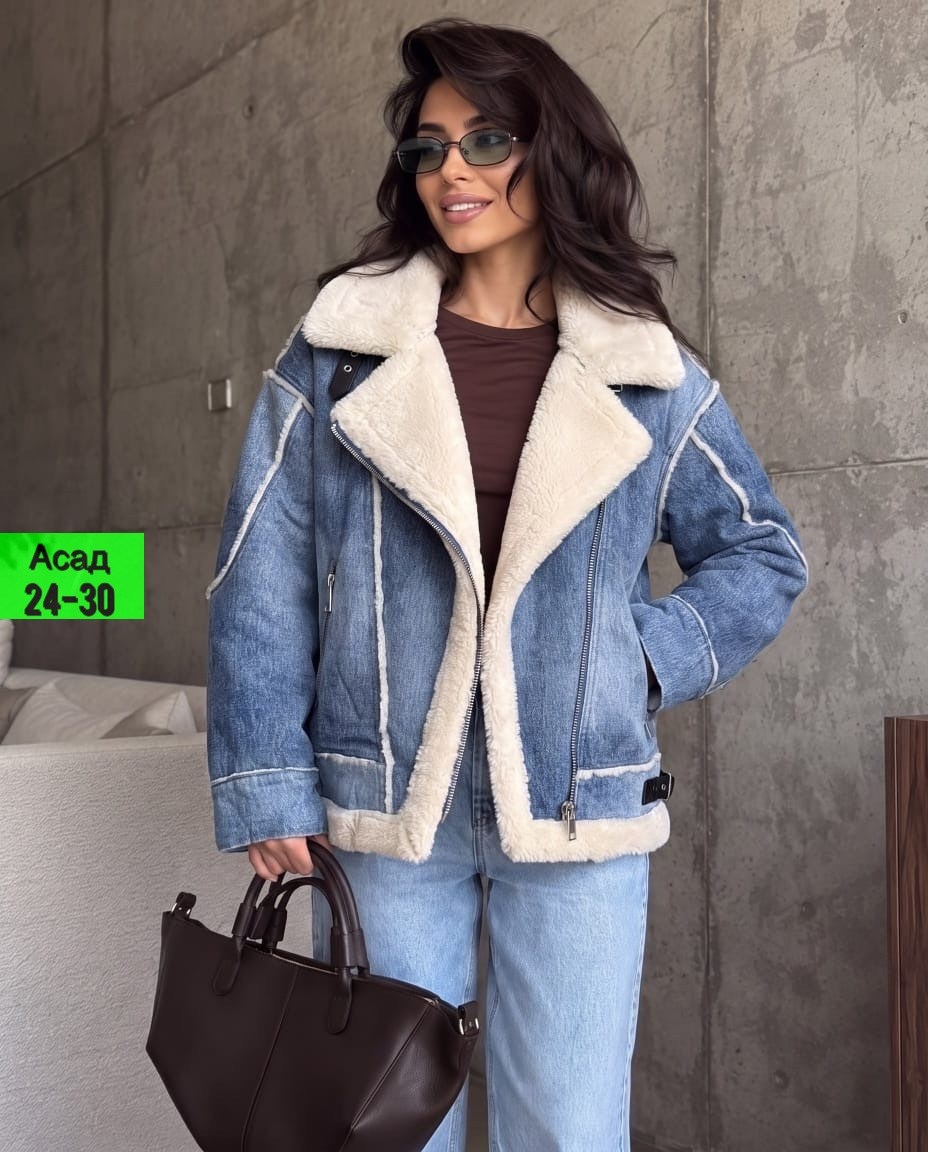 куртка джинсовая,куртка джинсовая утеплённая konessstyle,джинсовка с мехом,джинсовая куртка с мехом,дубленка джинсовая