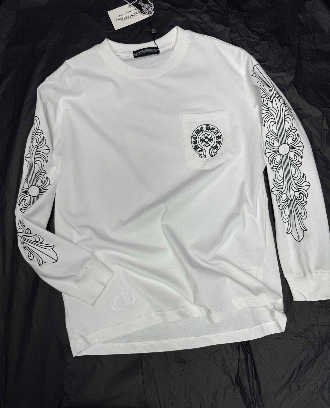 лонгслив chrome hearts,лонгслив белый,хром хартс лонгслив,лонгслив для мужчин,лонгслив