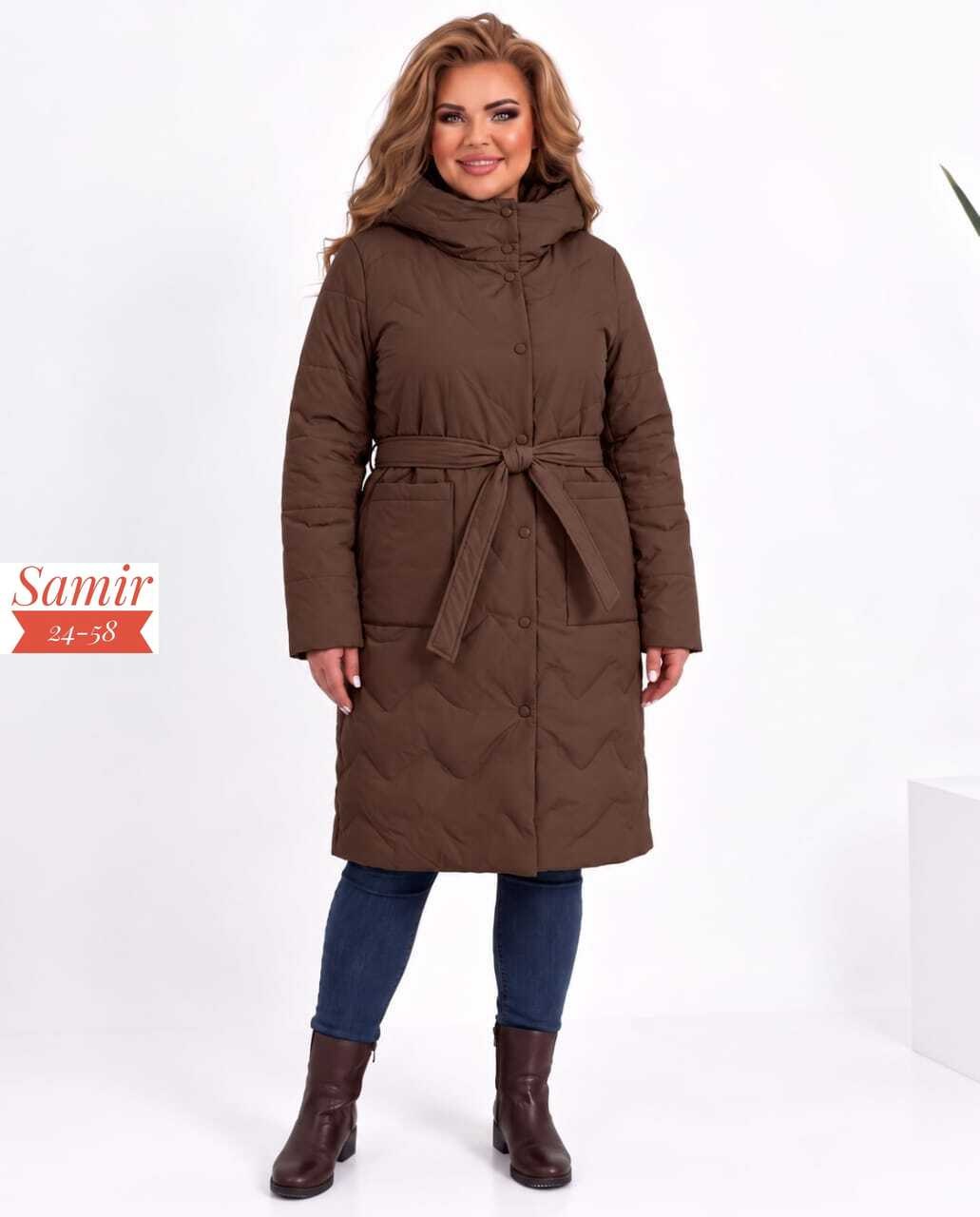пальто стеганое с капюшоном больших размеров mix moda,удлиненная куртка,пальто стеганое с капюшоном,зимнее стеганое пальто,пальто женское на синтепоне
