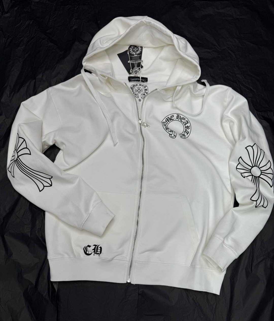 толстовка с капюшоном на молнии chrome hearts los angeles цвет черный,chrome hearts hoodie,chrome hearts zip up hoodie,chrome hearts худи,толстовка