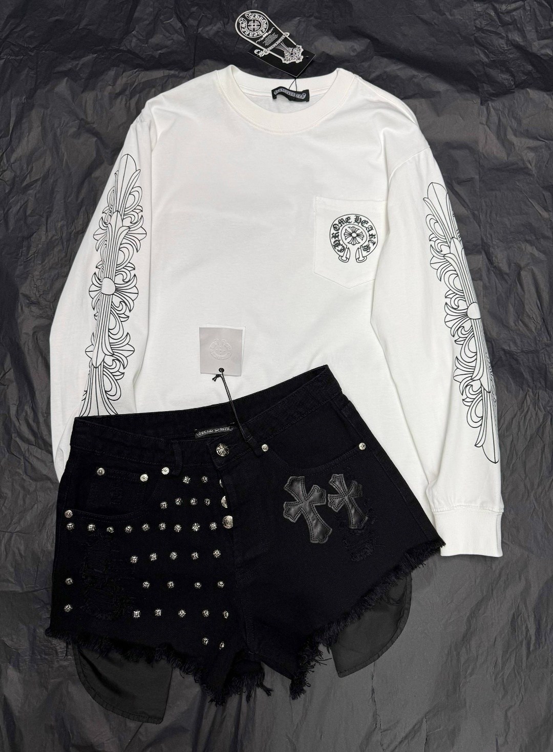 лонгслив chrome hearts,лонгслив белый,хром хартс лонгслив,лонгслив для мужчин,лонгслив