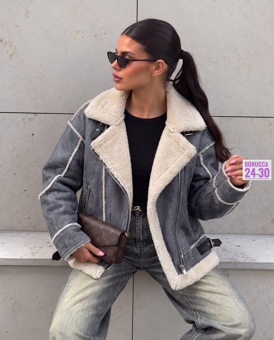 куртка джинсовая утеплённая konessstyle,джинсовая дубленка,куртка джинсовая,джинсовая куртка с мехом женская,джинсовая куртка с мехом