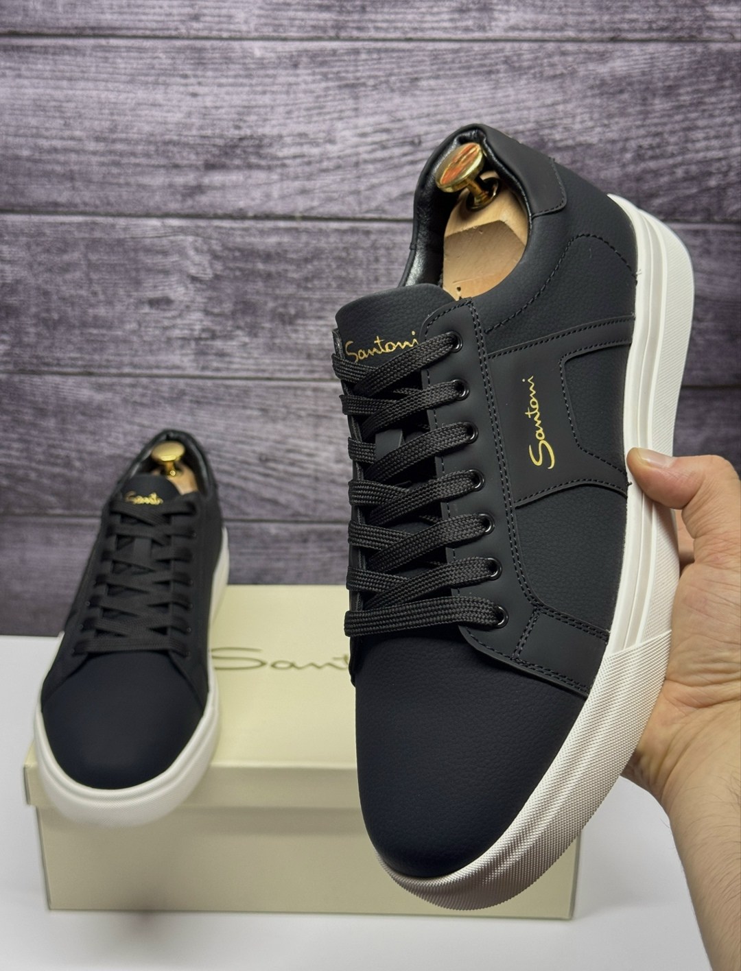 мужские кеды santoni,кеды мужские кожаные santoni черные premium,кеды santoni,мужская ,santoni кроссовки