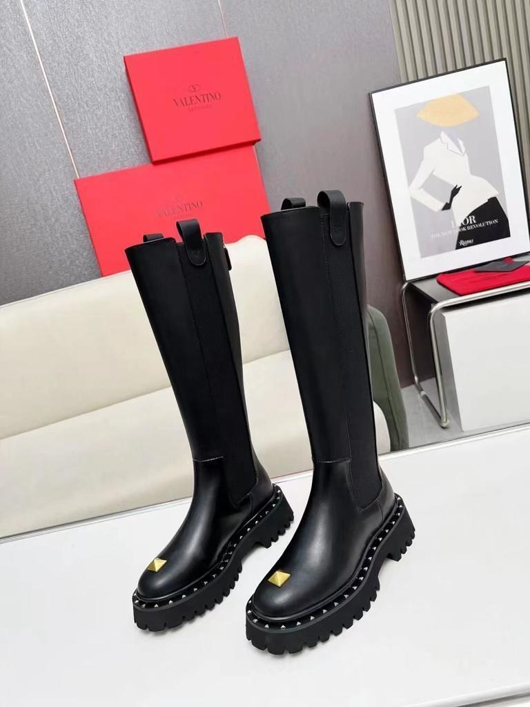 сапоги valentino,,женские брендовые кожаные сапоги valentino premium,женские сапоги,кожаные сапоги valentino с эластичными вставками