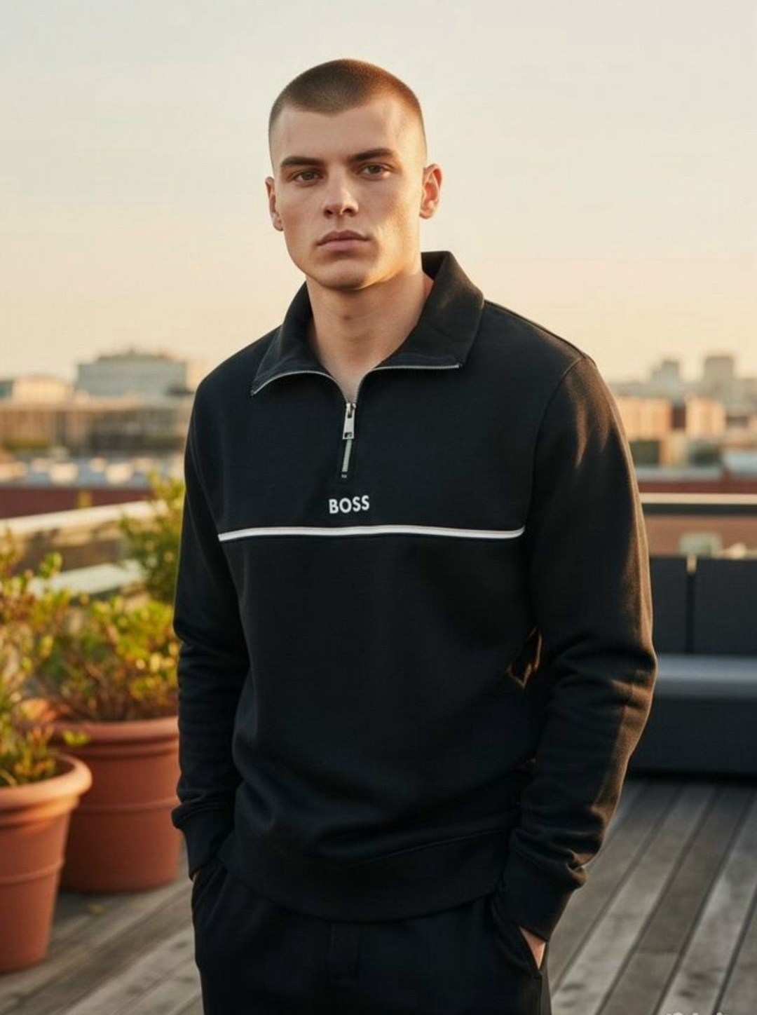 hugo boss turtleneck sweatshirt in blue,мужская кофта,мужской джемпер,свитшот мужская