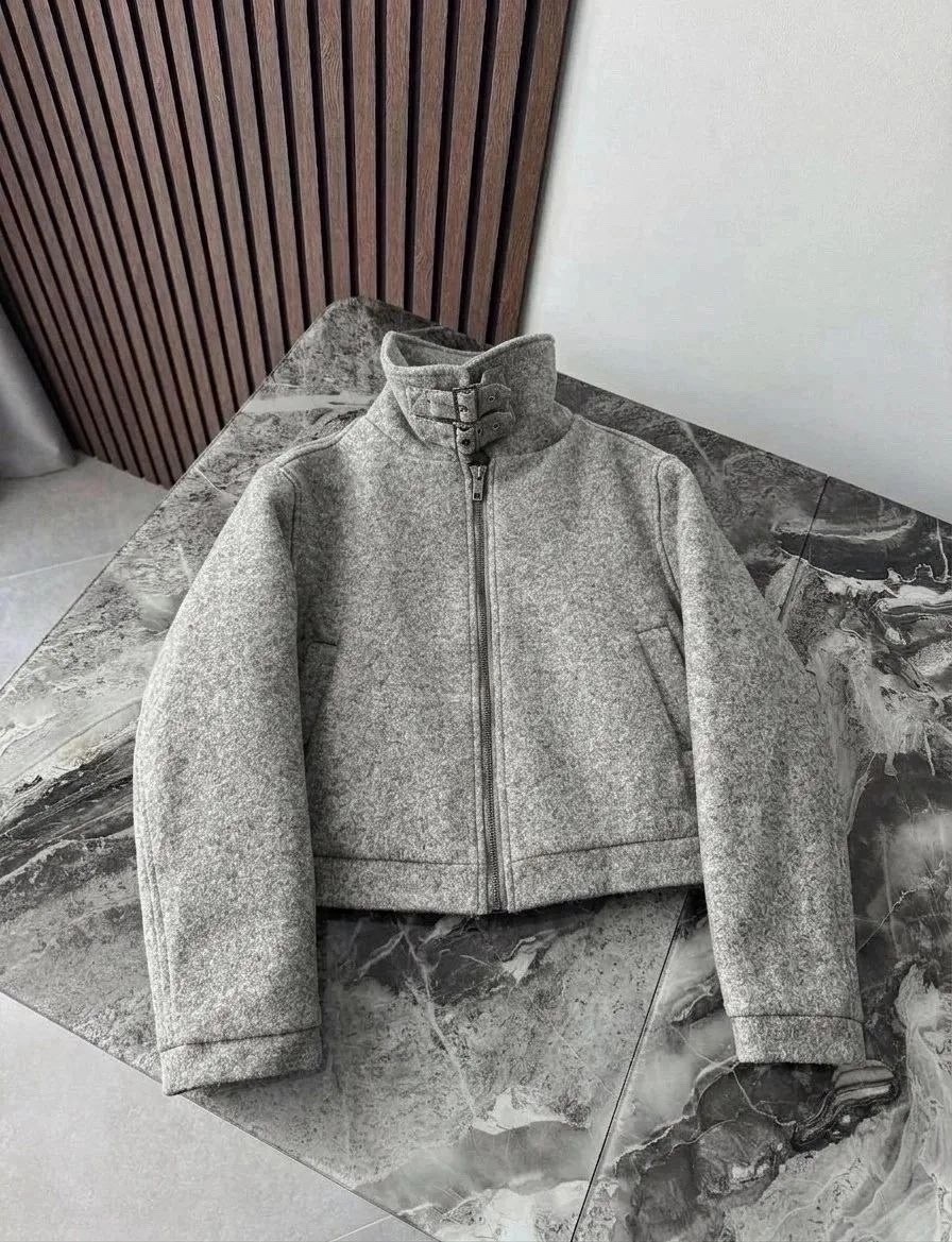 укороченная куртка из букле zara серый,куртка женская,куртка букле женская,куртка букле,куртка