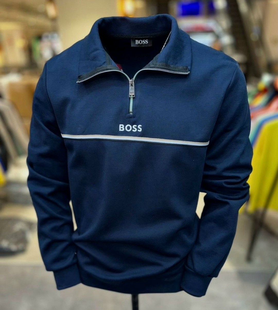 hugo boss turtleneck sweatshirt in blue,мужская кофта,мужской джемпер,свитшот мужская