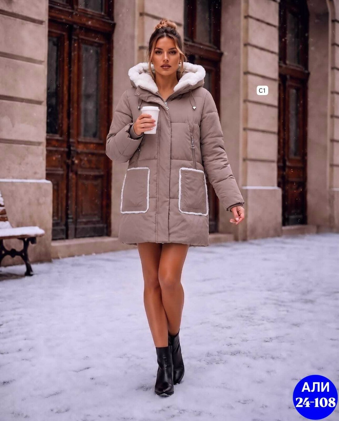 куртка женская зимняя с капюшоном h&l fashion,куртка зимняя женская,куртка женская зимняя с капюшоном h&l fashion boutique,женская куртка,удлиненная куртка
