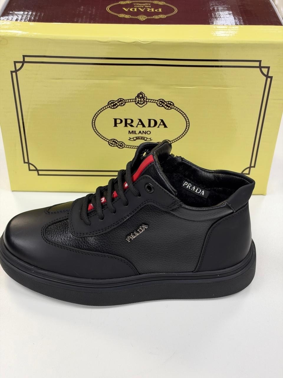 ,мужские кроссовки prada,ботинки прада,ботинки prada,зимние ботинки prada меховые черные мужские