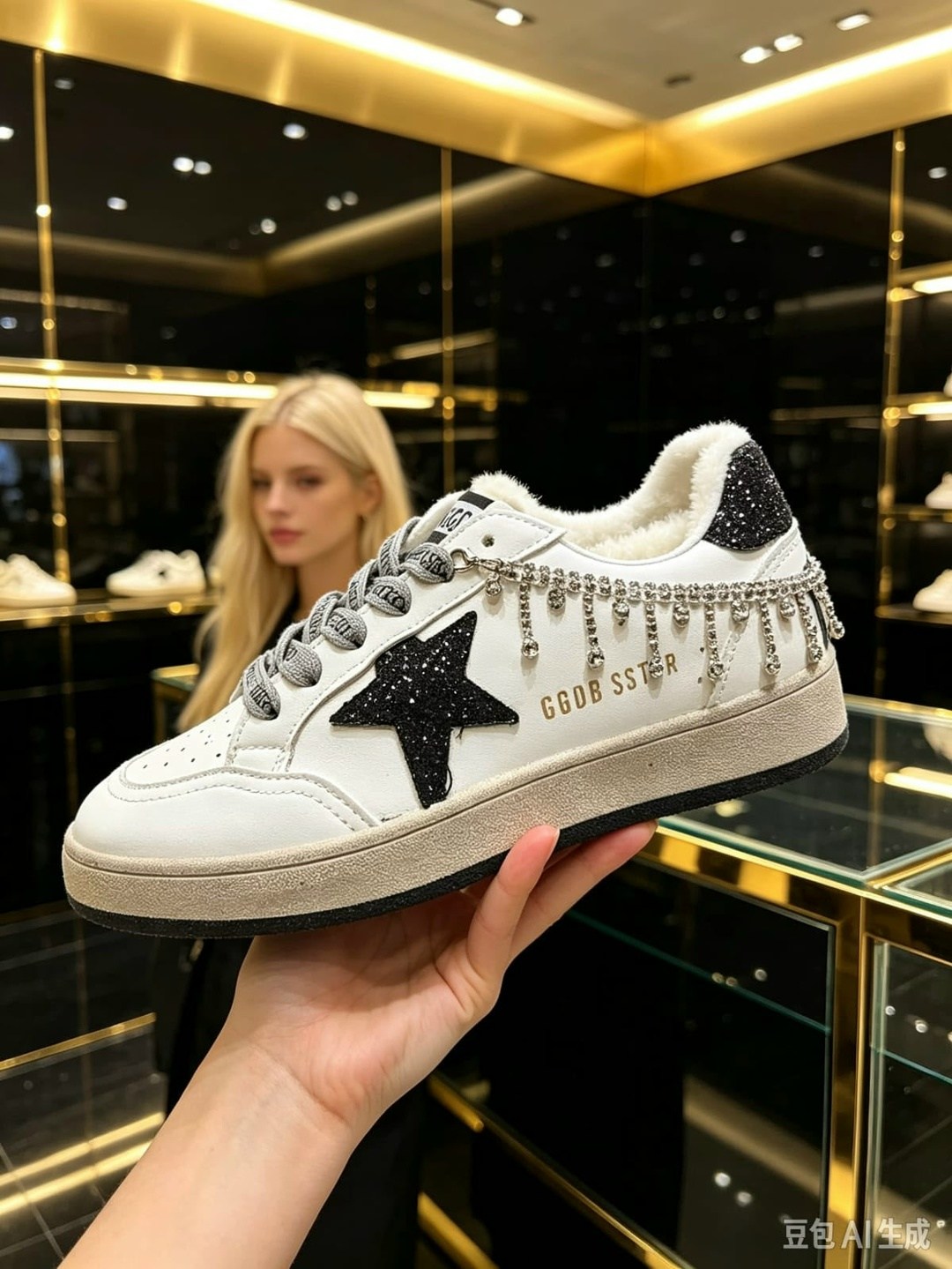 ,golden goose кроссовки,женские кроссовки,кеды зимние женские golden goose модель 618592, женская