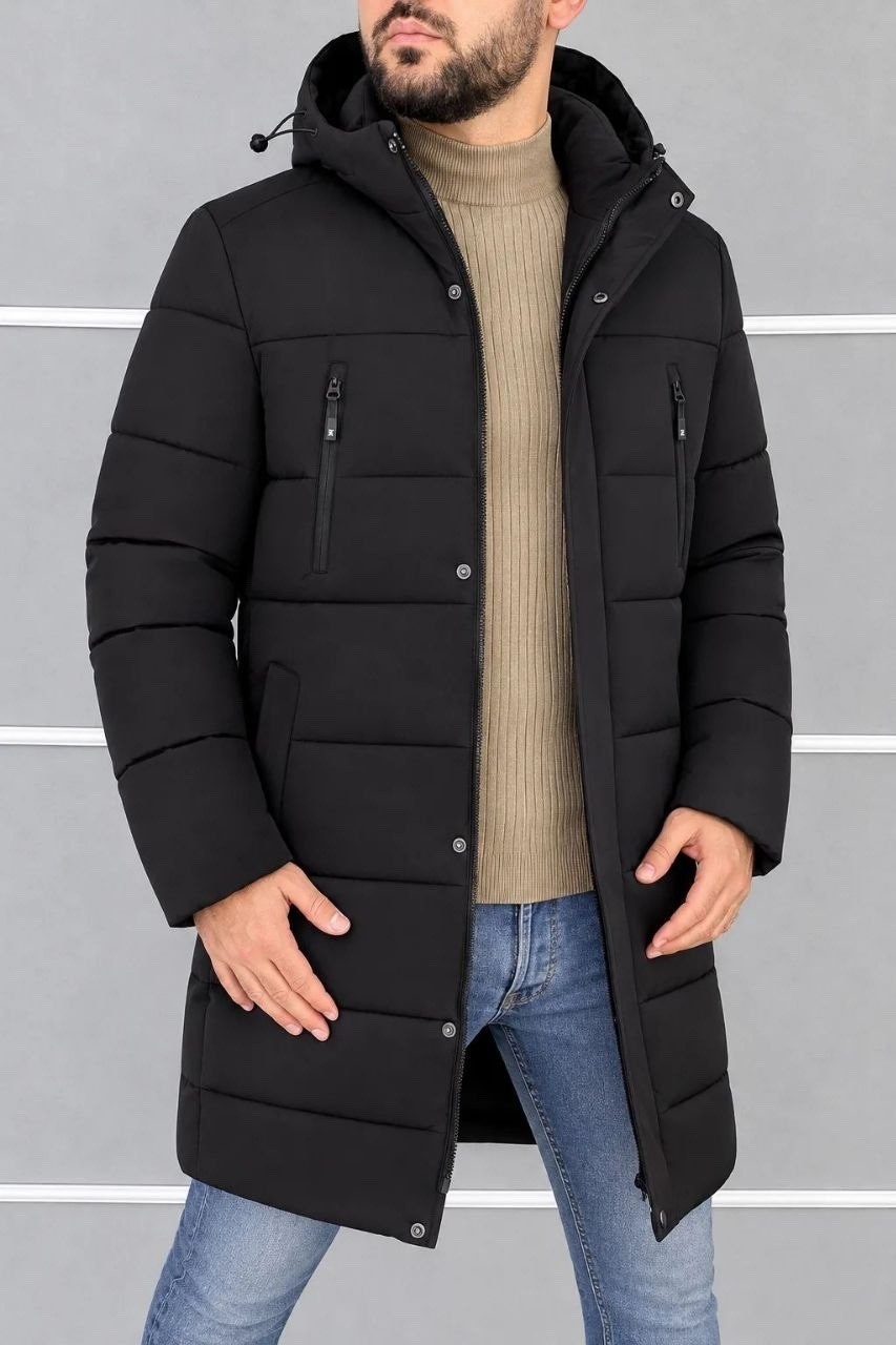 куртка удлинённая зимняя tom new-style,куртка мужская черная удлиненная синтепон,куртка удлинённая зимняя tom new-style цвет черный,куртка демисезонная,мужская зимняя куртка