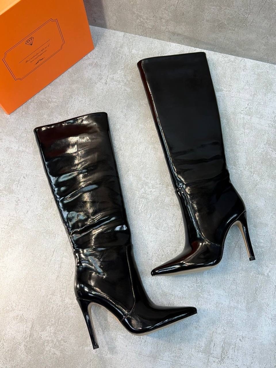 ,сапоги демисезонные лакированные на шпильке magic heels,сапоги демисезонные лакированные на шпильке magic heels цвет бордовый,женские сапоги,сапоги на каблуках
