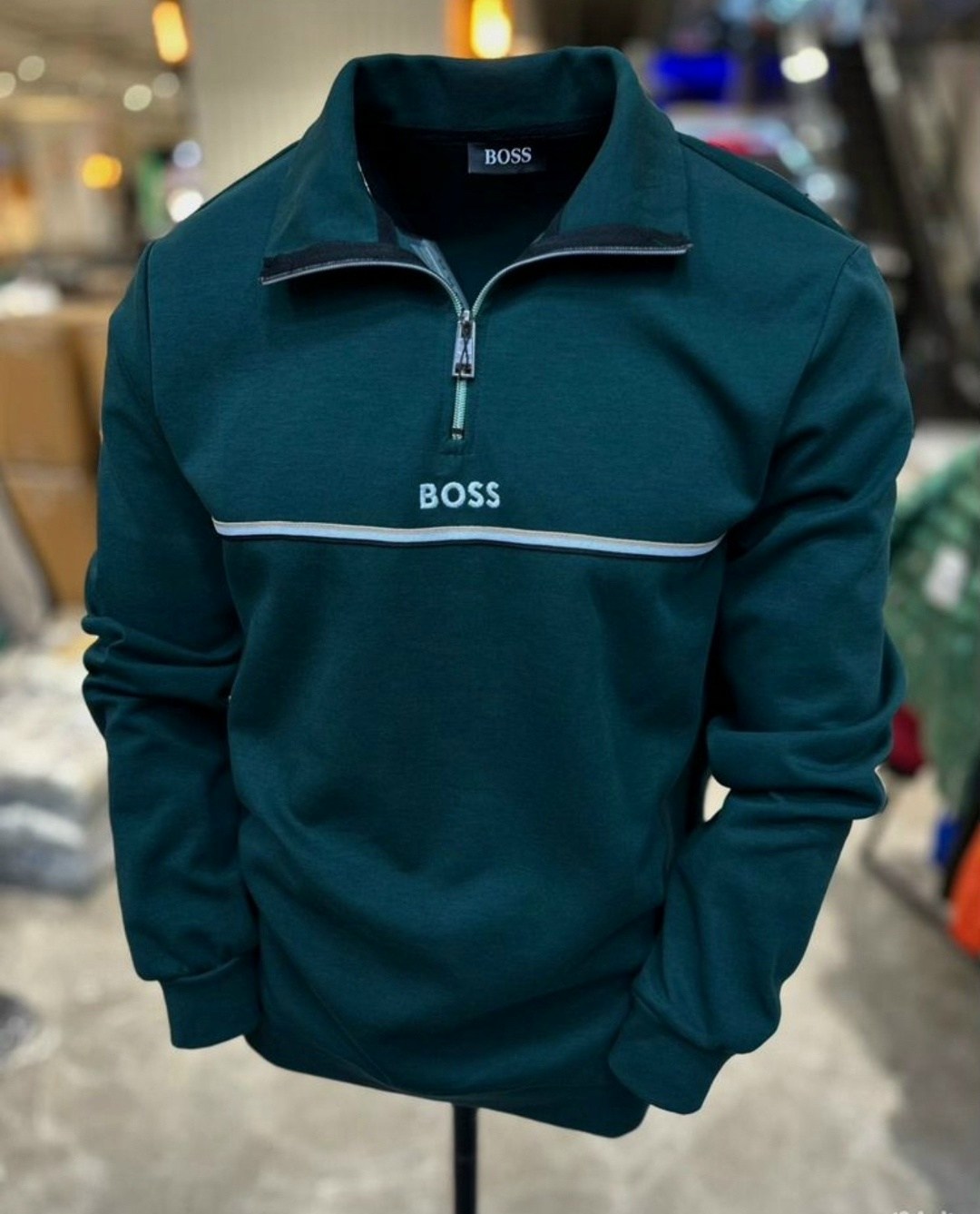 hugo boss turtleneck sweatshirt in blue,мужская кофта,мужской джемпер,свитшот мужская