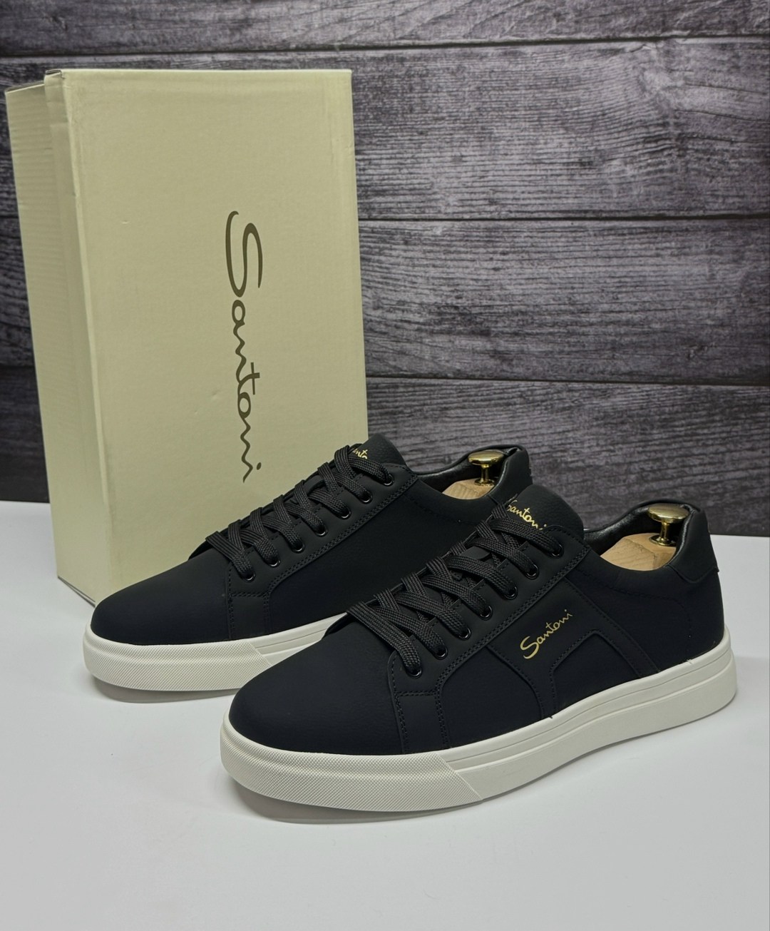 мужские кеды santoni,кеды мужские кожаные santoni черные premium,кеды santoni,мужская ,santoni кроссовки