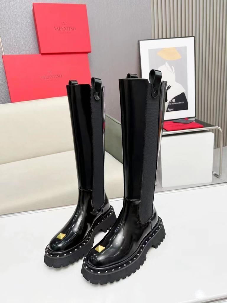 сапоги valentino,,женские брендовые кожаные сапоги valentino premium,женские сапоги,кожаные сапоги valentino с эластичными вставками