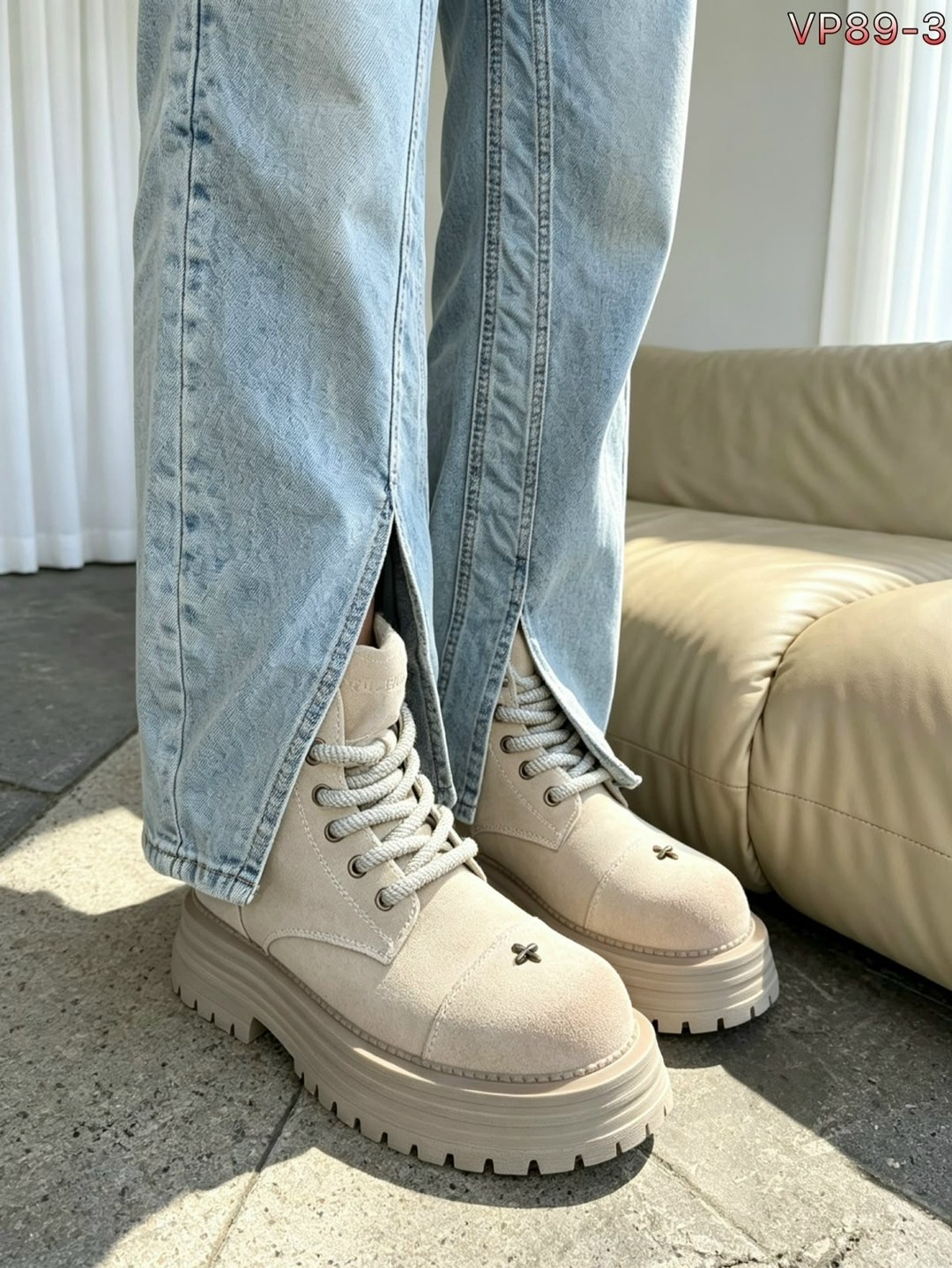 ботинки осенние с натуральным мехом balenciaga,ботинки balenciaga,ботинки осенние с натуральным мехом balenciaga premiumshoes цвет светло-серый,женские зимние ботинки на платформе с натуральным мехом