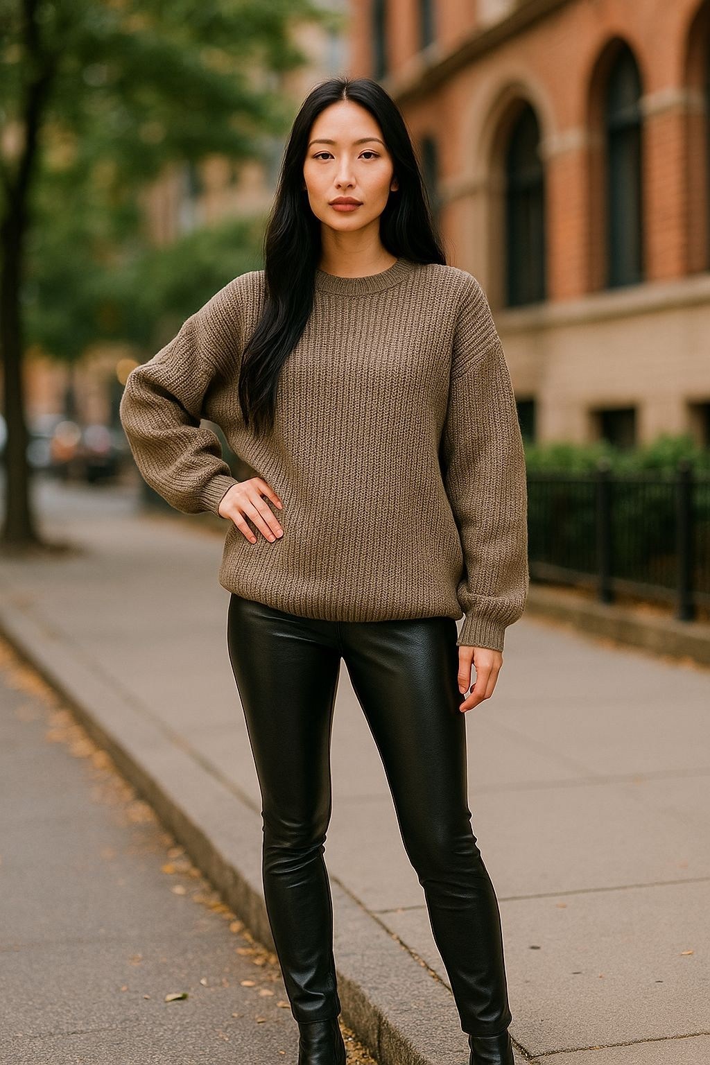 oversized sweater,образ со свитером,grey sweater,образ со свитером оверсайз