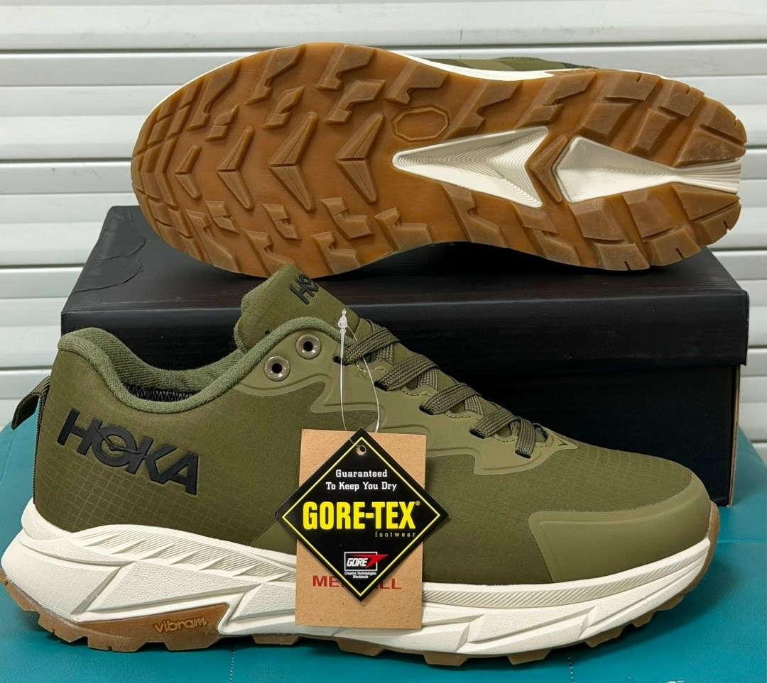 кроссовки hoka one one transport gore-tex slate oat milk зеленый,кроссовки hoka,кроссовки hoka one one,кроссовки,мужские кроссовки