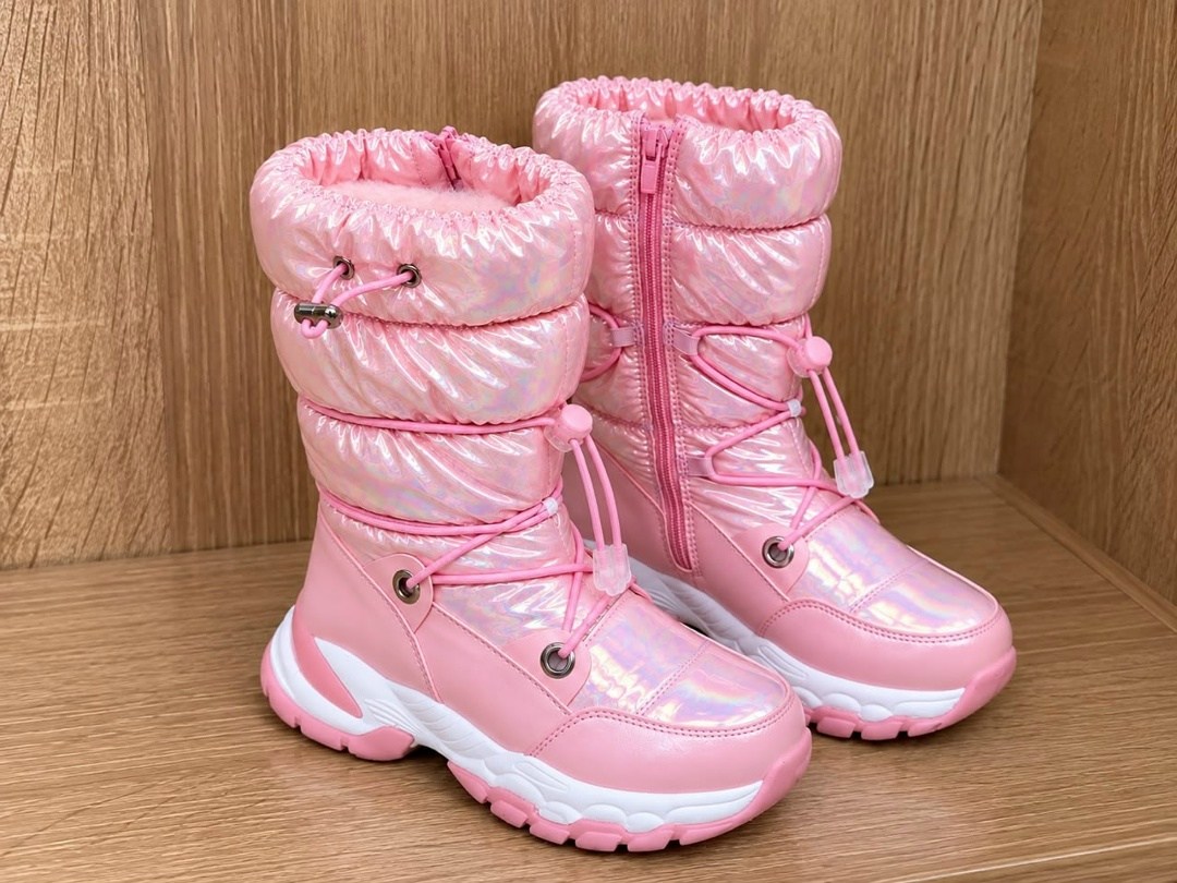 детские дутики,зимние сапоги для девочек,дутики flamingo для девочек цв. серебристый р-р. 35,сапоги дутики,детские зимние сапоги
