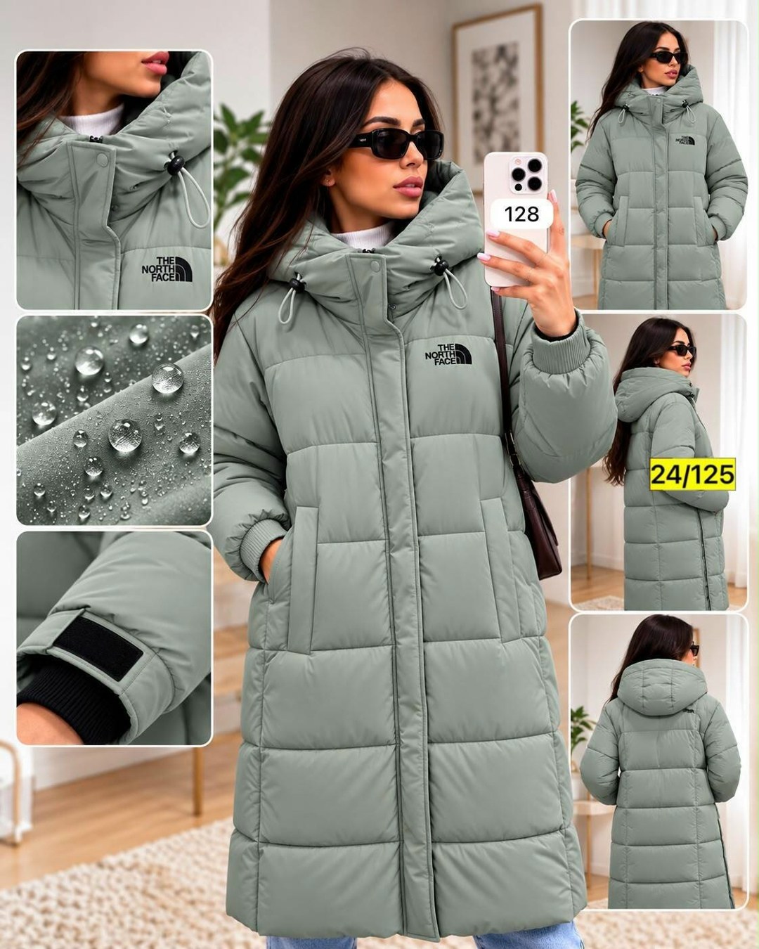 зимняя женская куртка,зимние куртки,пуховик женский north face,женская куртка,пуховик длинное с капюшоном