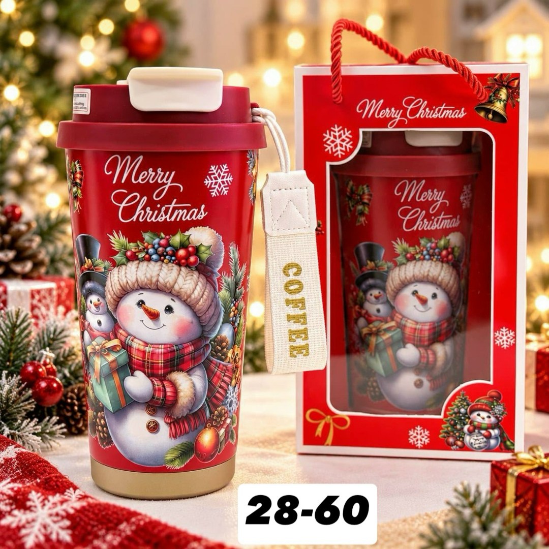 термокружка новогодняя,керамическая кружка с крышкой yousheng christmas coffee cups объемом 580 мл,новогодние подарки,новогодние кружки,термос кружка