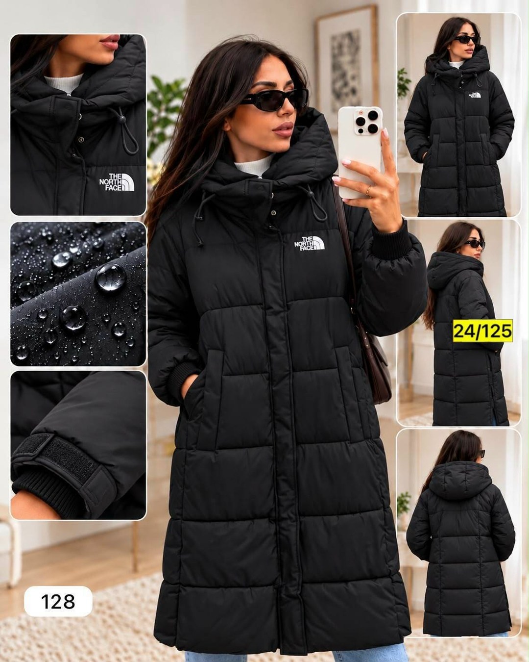зимняя женская куртка,зимние куртки,пуховик женский north face,женская куртка,пуховик длинное с капюшоном