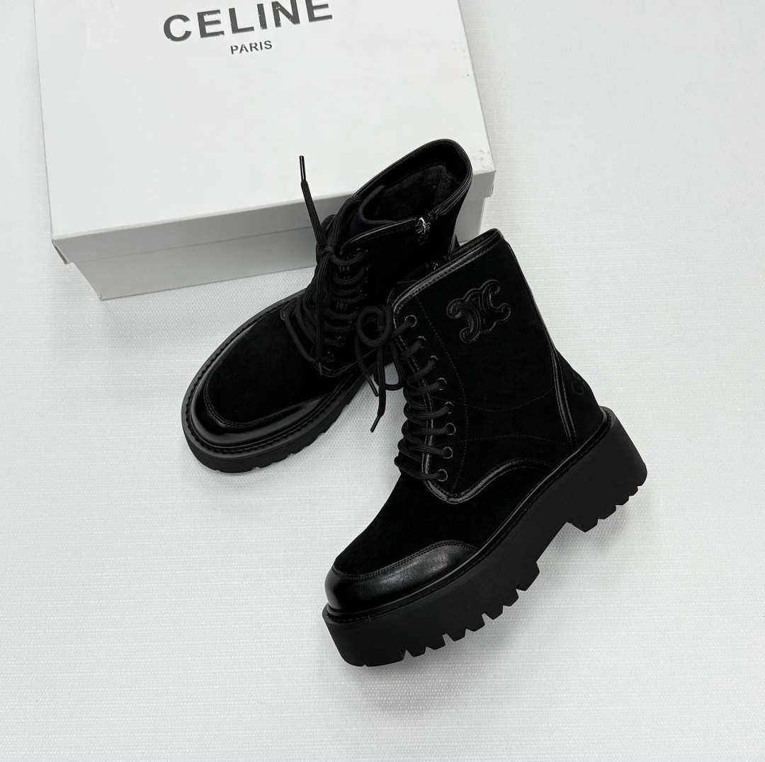 ботинки celine,ботинки celine женские,,женские ботинки,женские ботинки celine 2026 черные кожаные со шнурками
