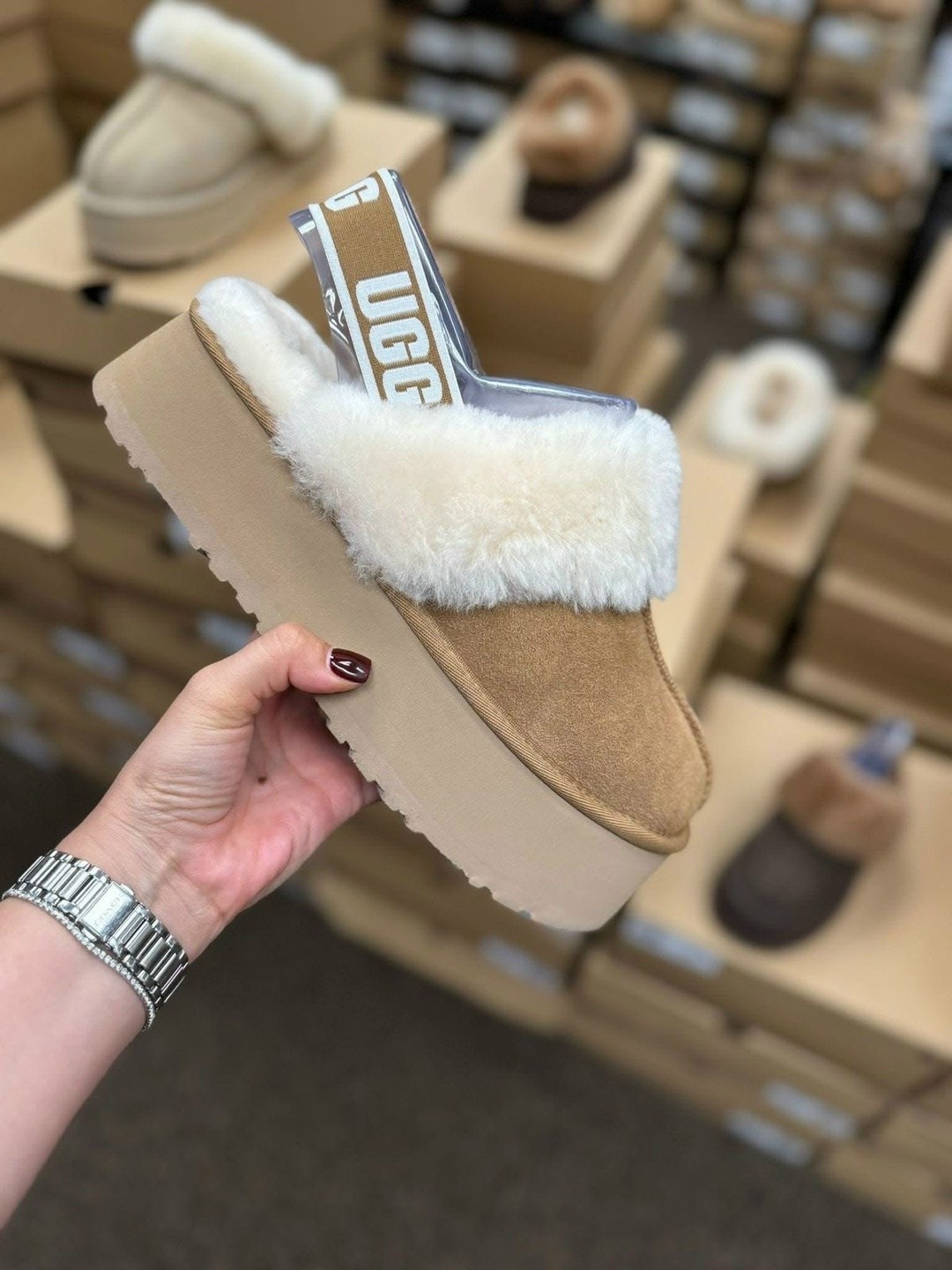 ugg funkette slipper chestnut,женские угги,угги женские ugg,угги ugg,