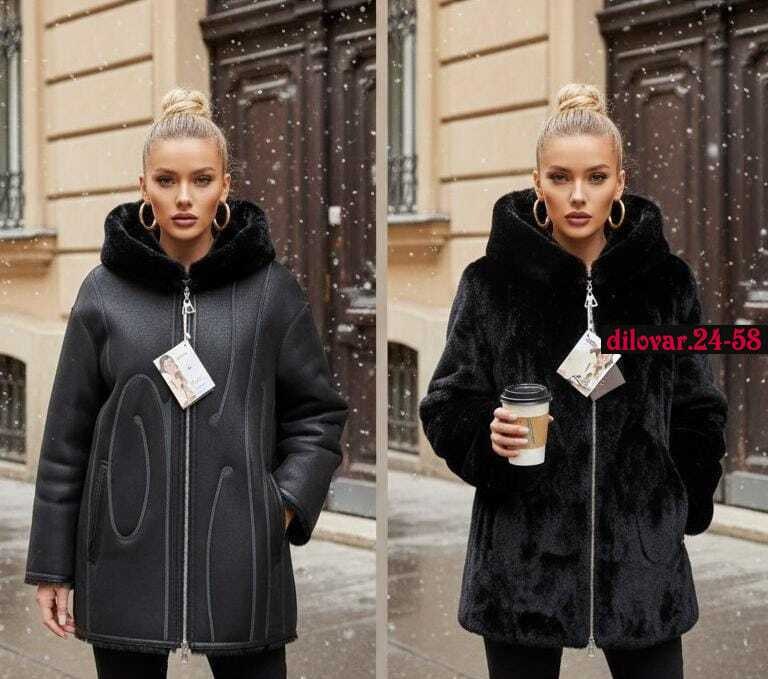 дубленка зимняя женская,женская дубленка,двусторонняя дубленка,дублёнка большого размера,куртка дубленка