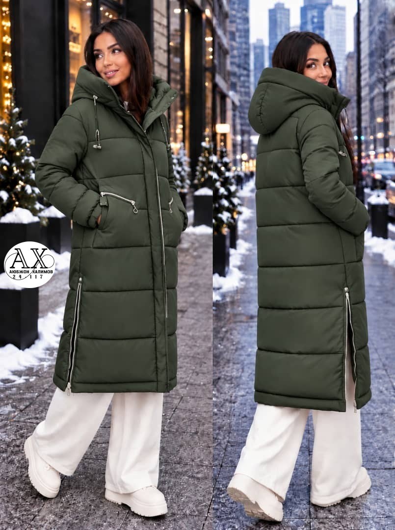 зимний пуховик длинный с капюшоном mon fashion,длинные пуховики,пуховик зимний длинный с капюшоном macio 180110327,куртка удлиненная,пуховик женский зимний с капюшоном длинный