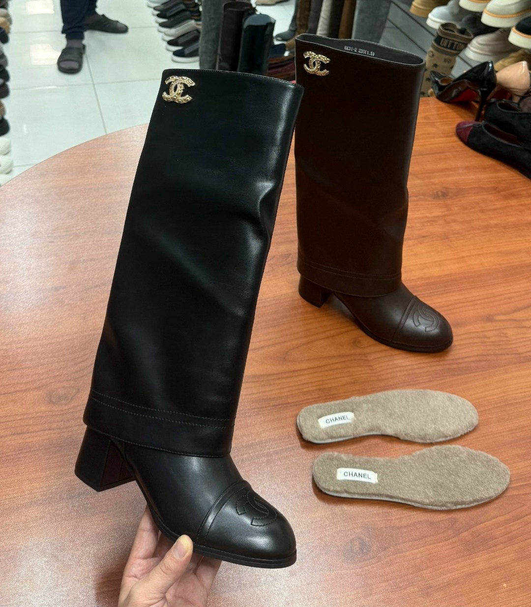 сапоги chanel,сапоги шанель,,кожаные сапоги,модные сапоги