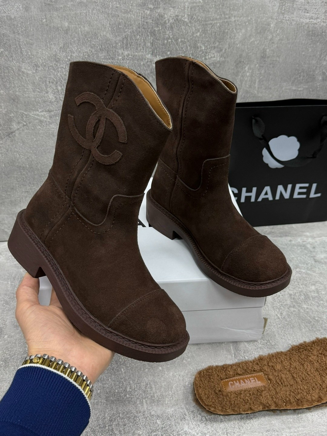 замшевые сапоги,женские сапоги,сапоги chanel,,замшевые сапоги женские