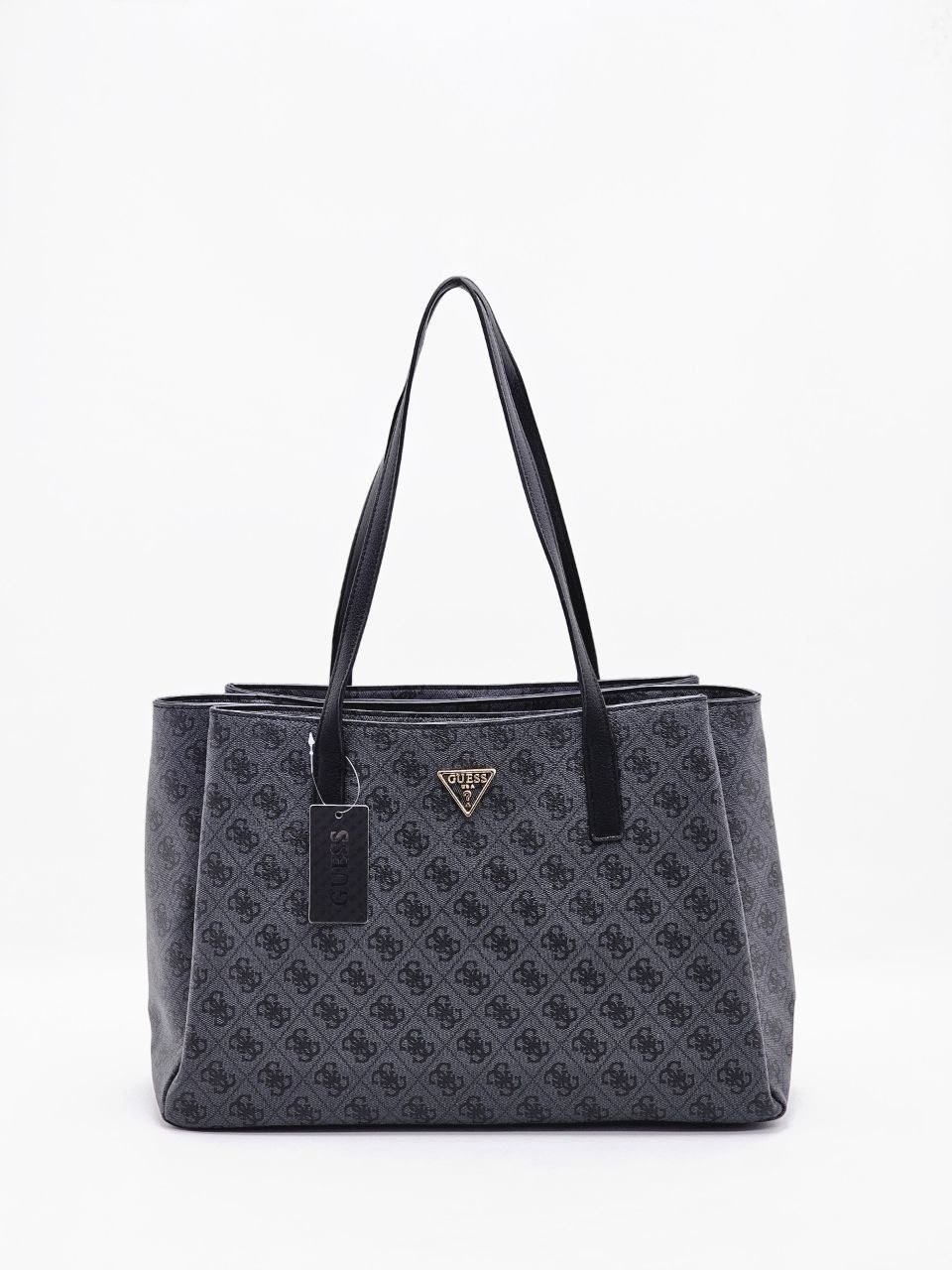 сумка guess,сумка шоппер guess,сумка шоппер женская guess hwebg8 76723,большая сумка-тоут для подруги с монограммой meridian guess черный,женская сумка guess