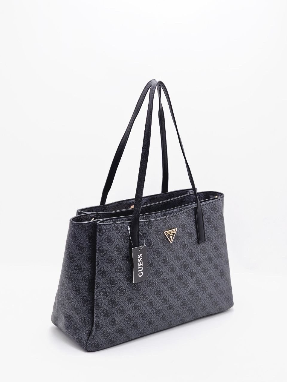 сумка guess,сумка шоппер guess,сумка шоппер женская guess hwebg8 76723,большая сумка-тоут для подруги с монограммой meridian guess черный,женская сумка guess